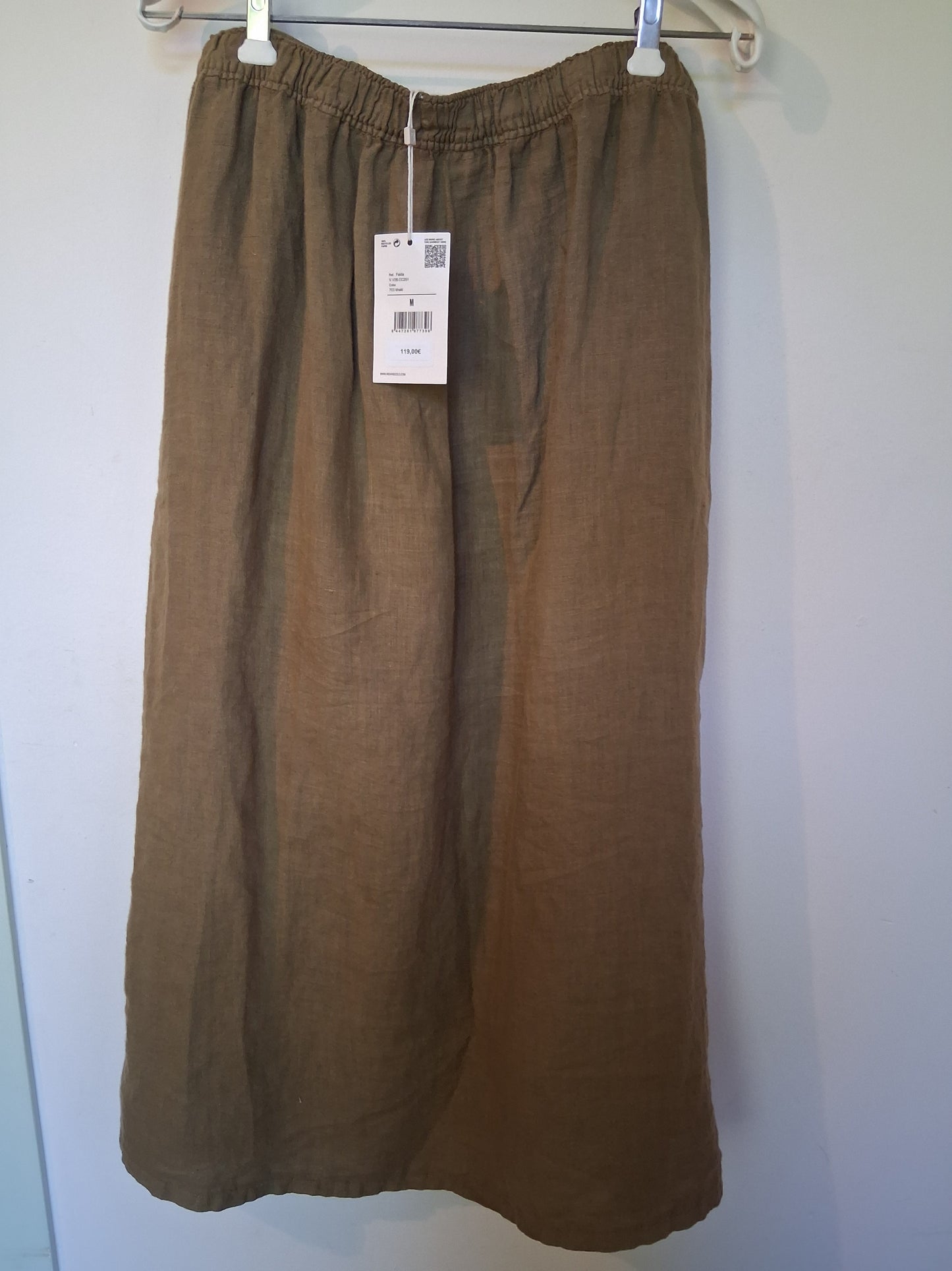 New khaki linen skirt