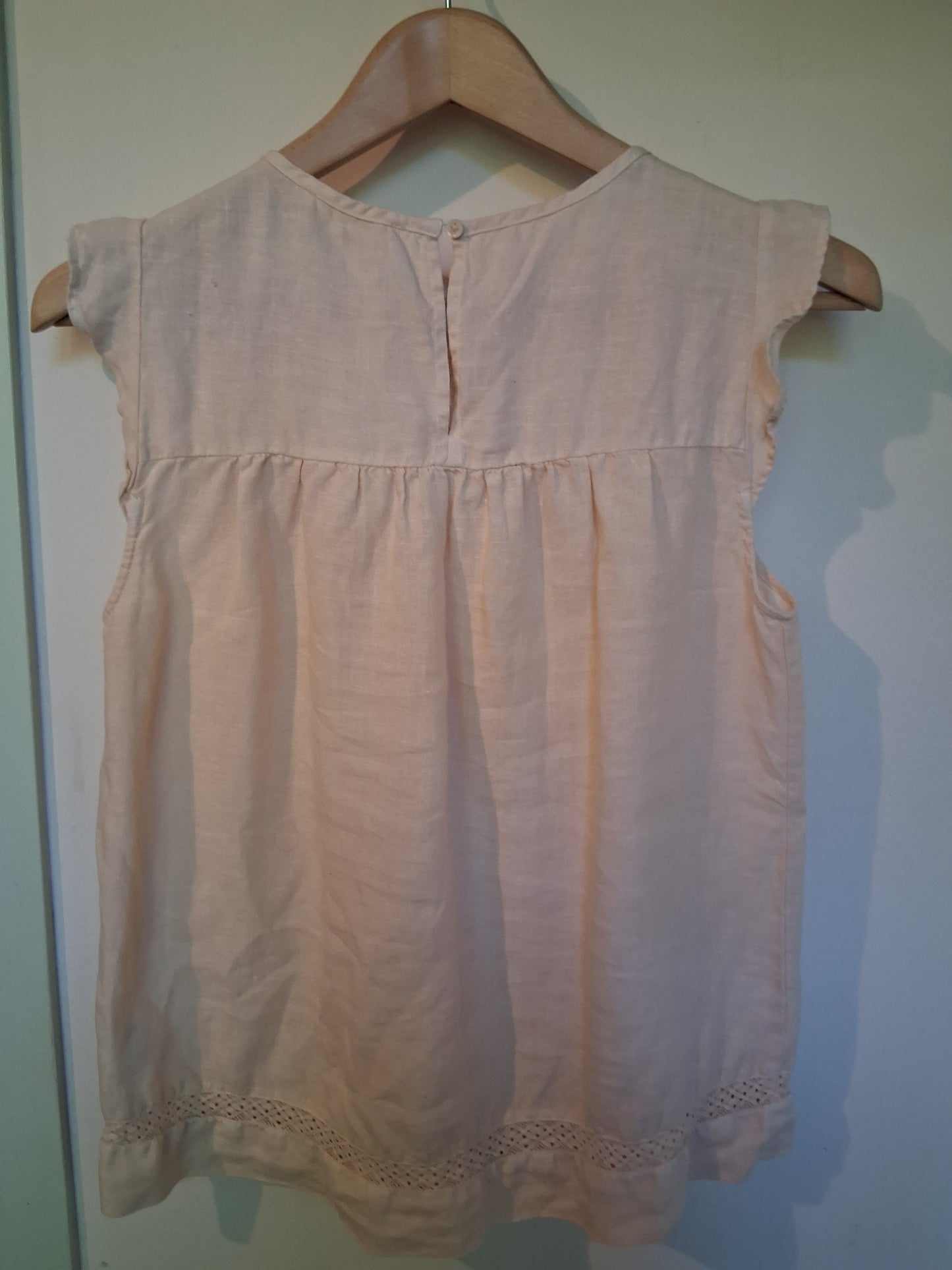 Camisa de cañamo salmon claro