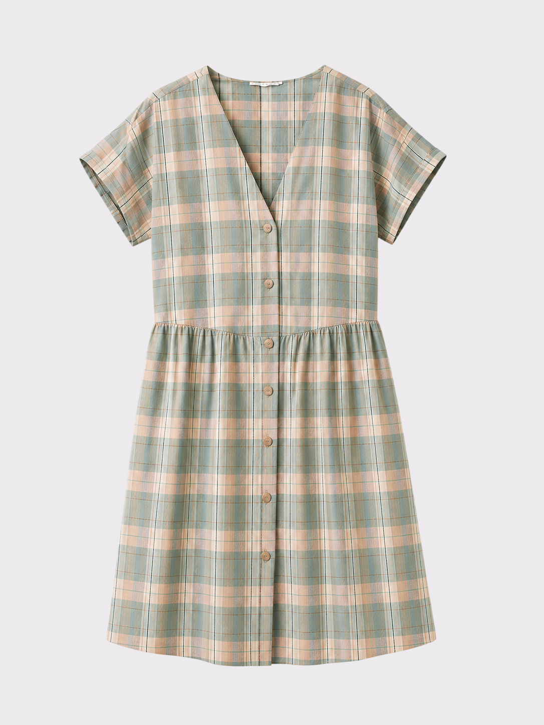 Robe à carreaux bleus