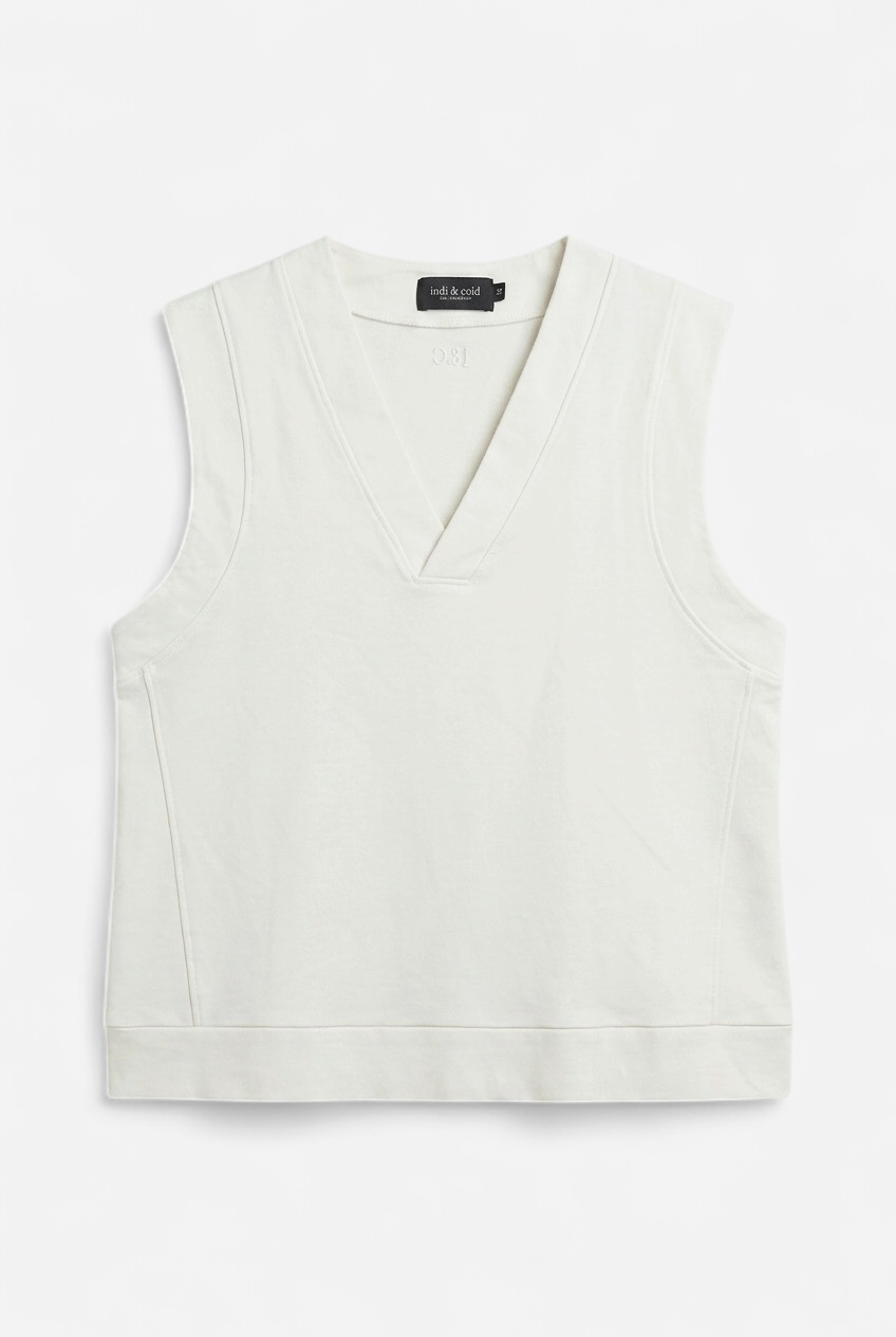 Cotton t-shirt in ecru