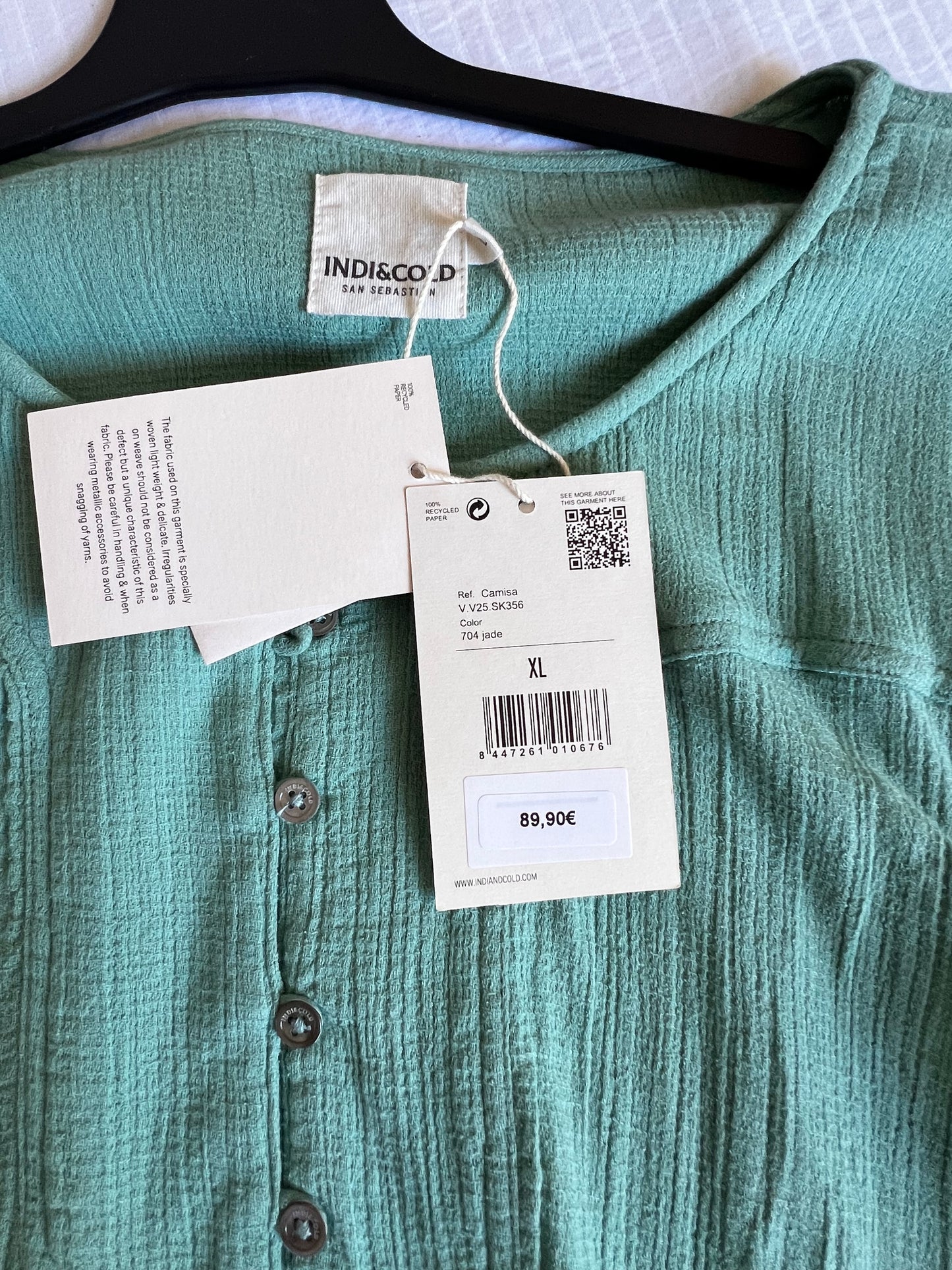 PUFF-SLEEVE BLOUSE XL