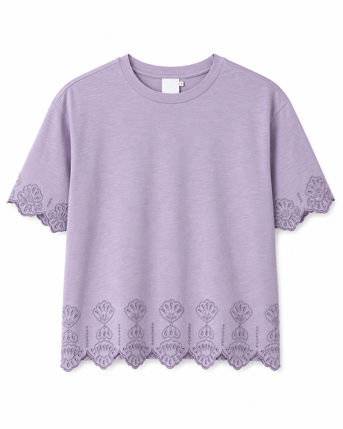 Camiseta rosa palo bordados