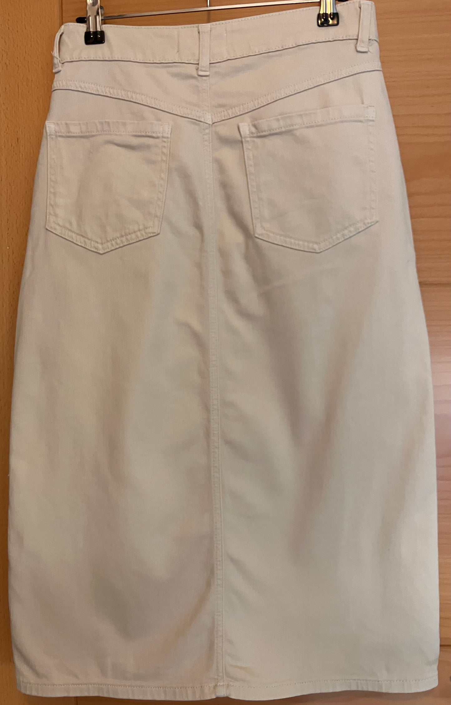 Jupe midi style denim beige