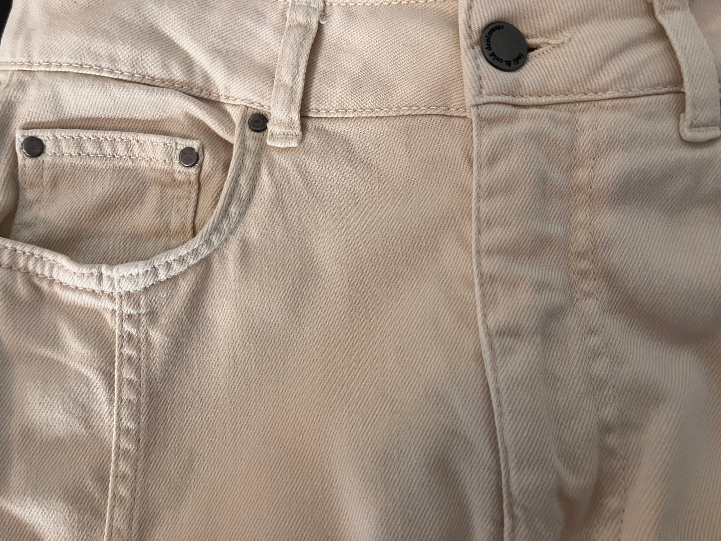 Jupe midi style denim beige