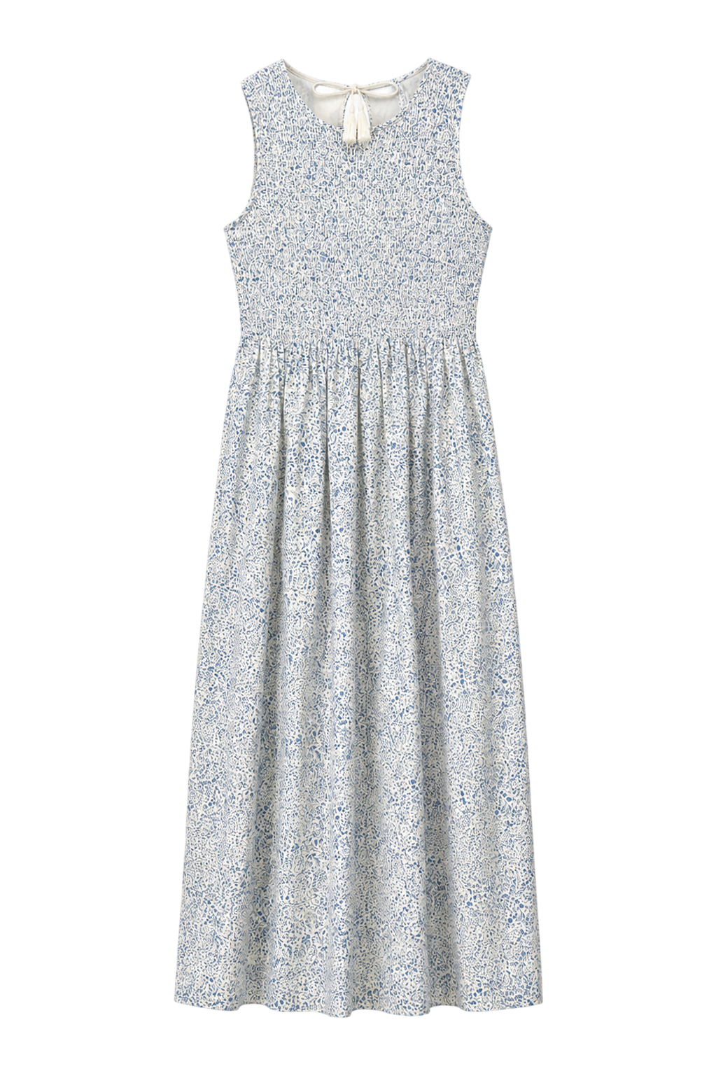 Long summer dress with floral print
