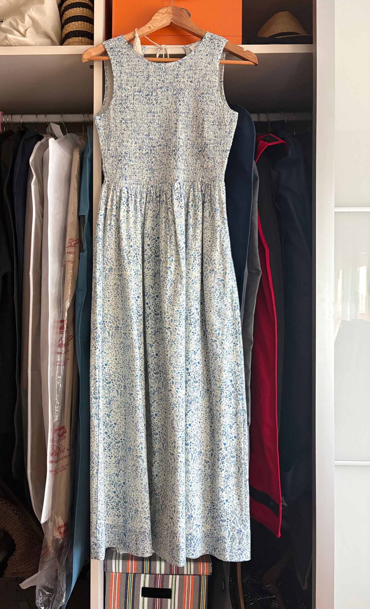 Long summer dress with floral print