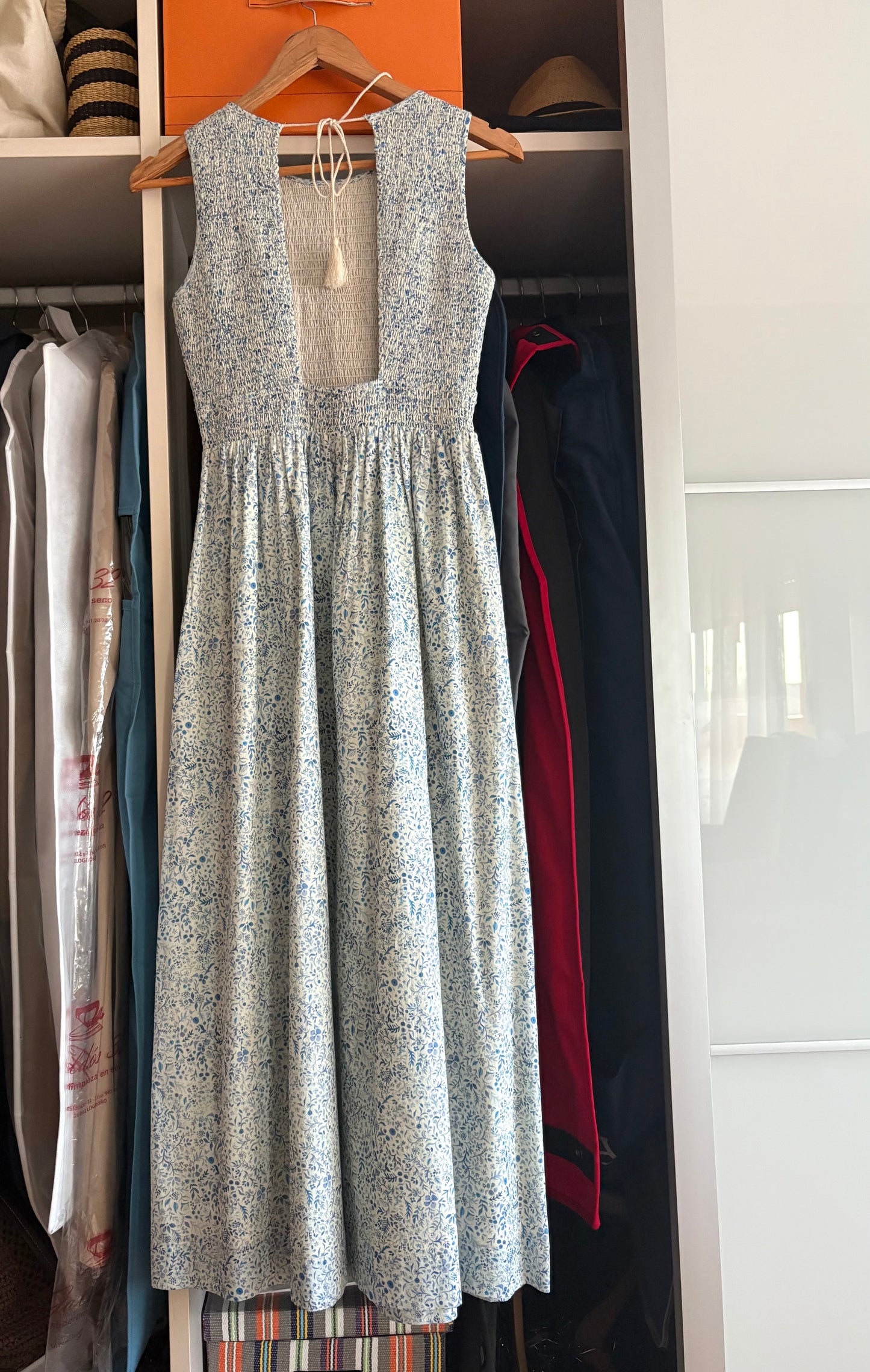 Long summer dress with floral print