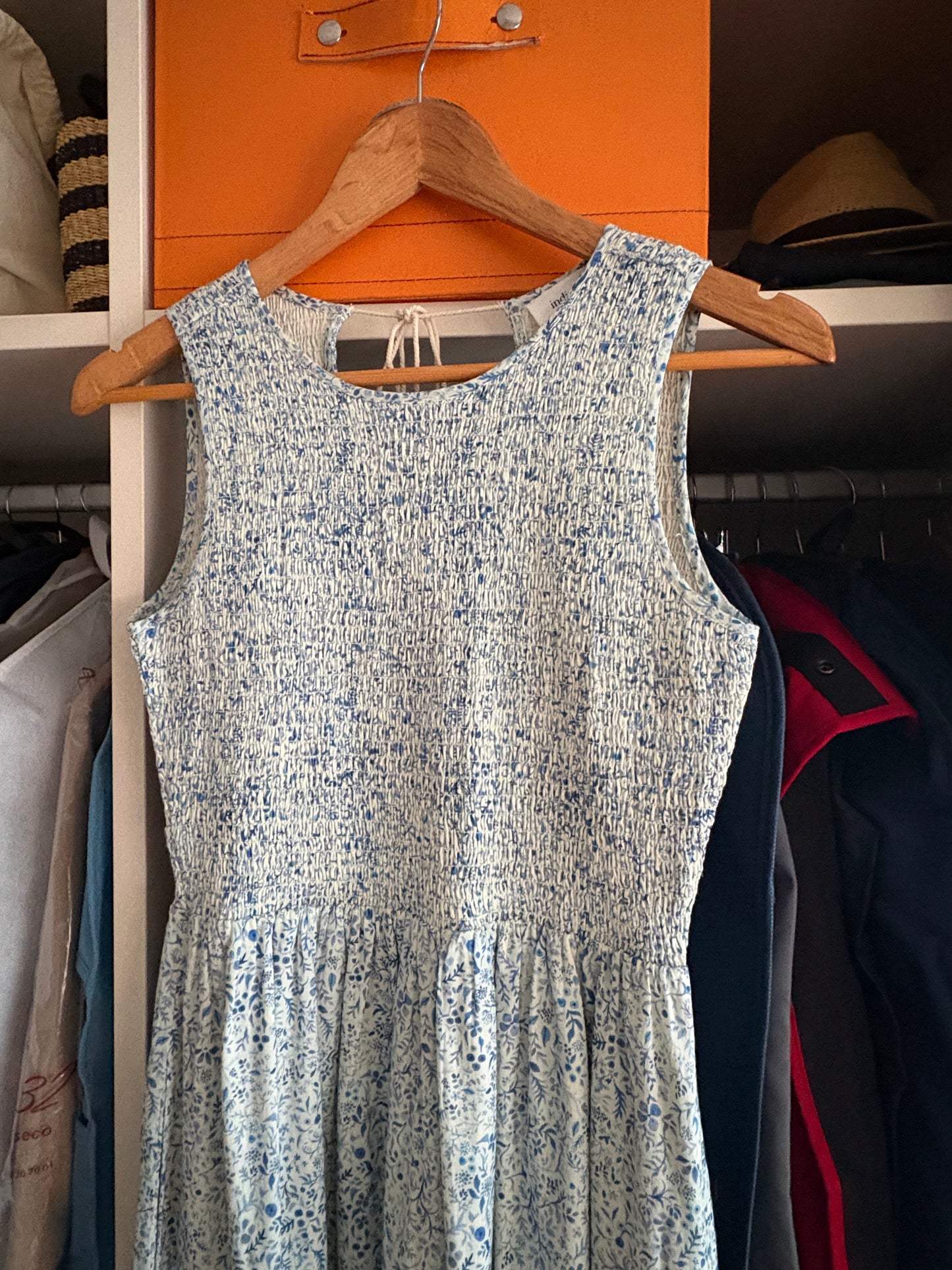 Long summer dress with floral print
