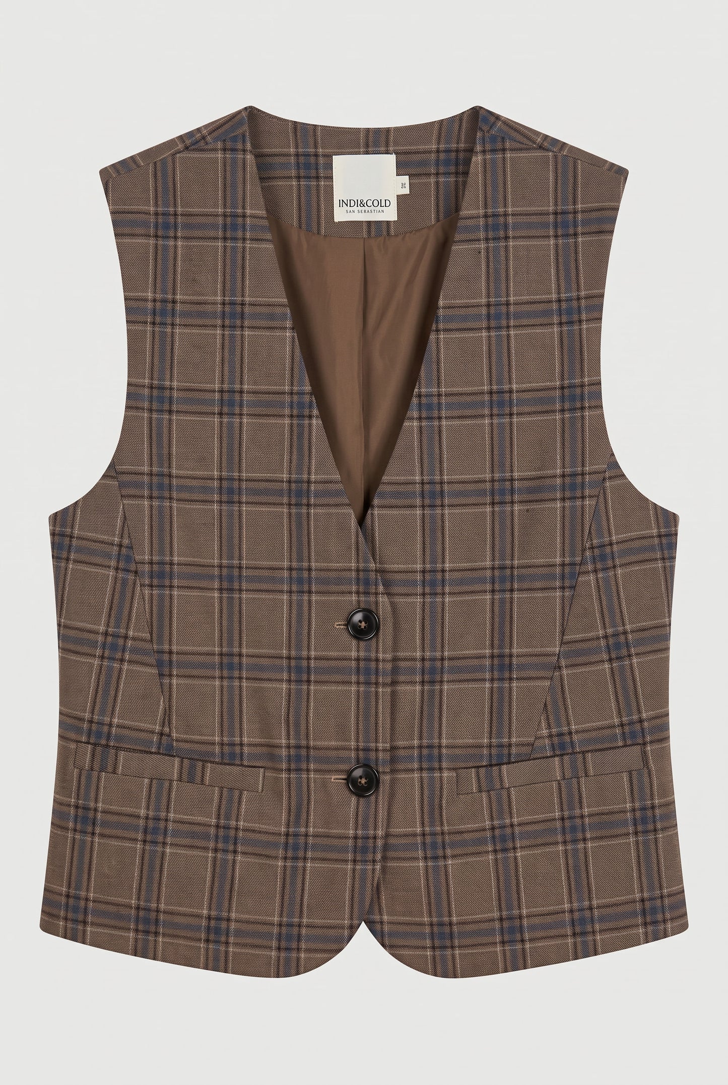 Checked vest