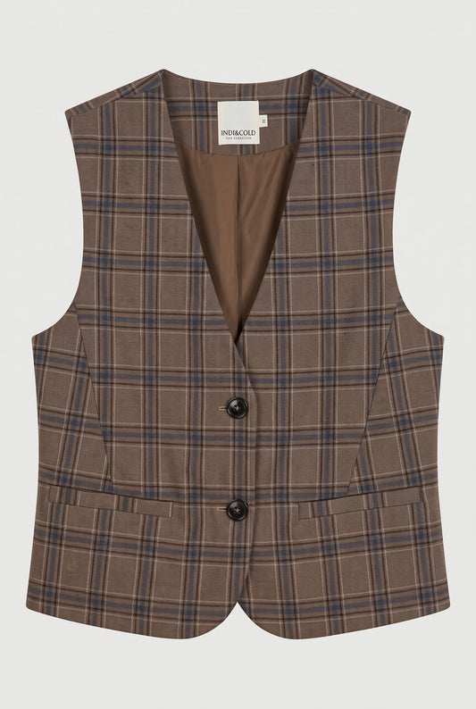 Gilet à carreaux