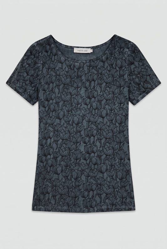 T-shirt vert à tulipes, taille S