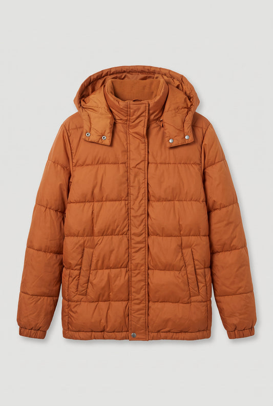 Mustard puffer jacket