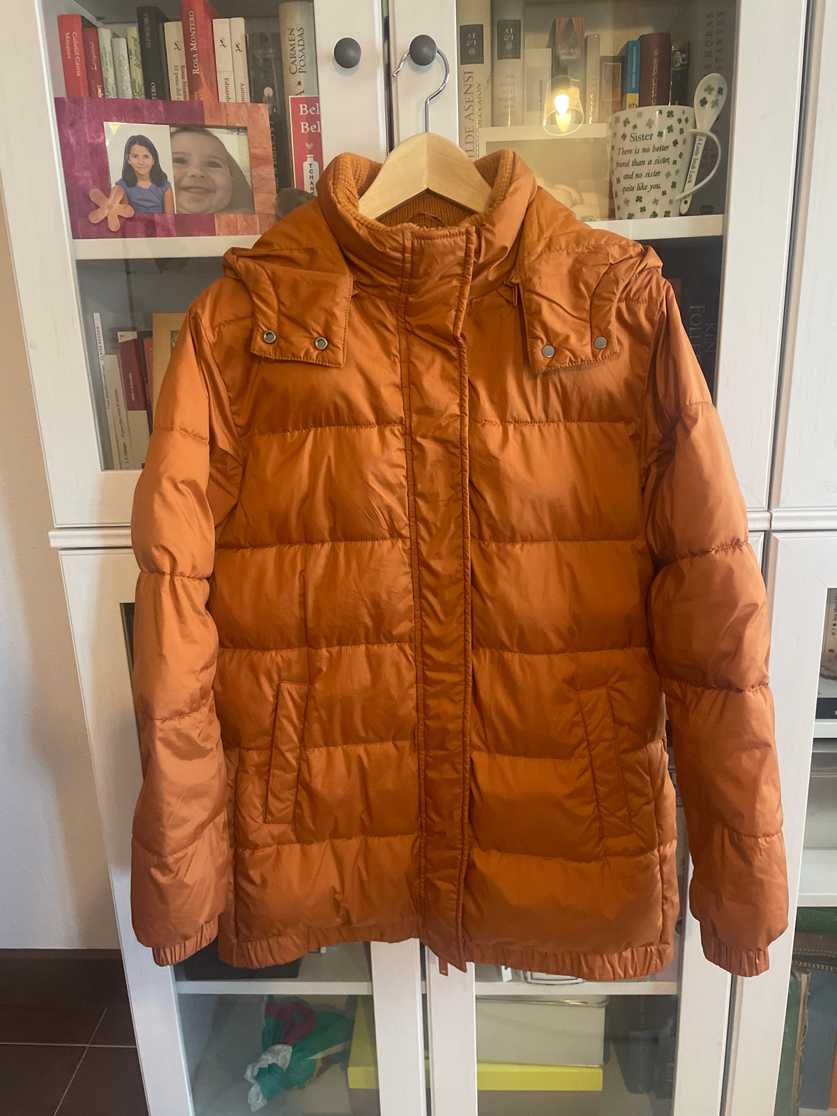 Mustard puffer jacket