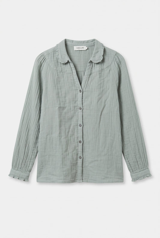 Chemise verte douce