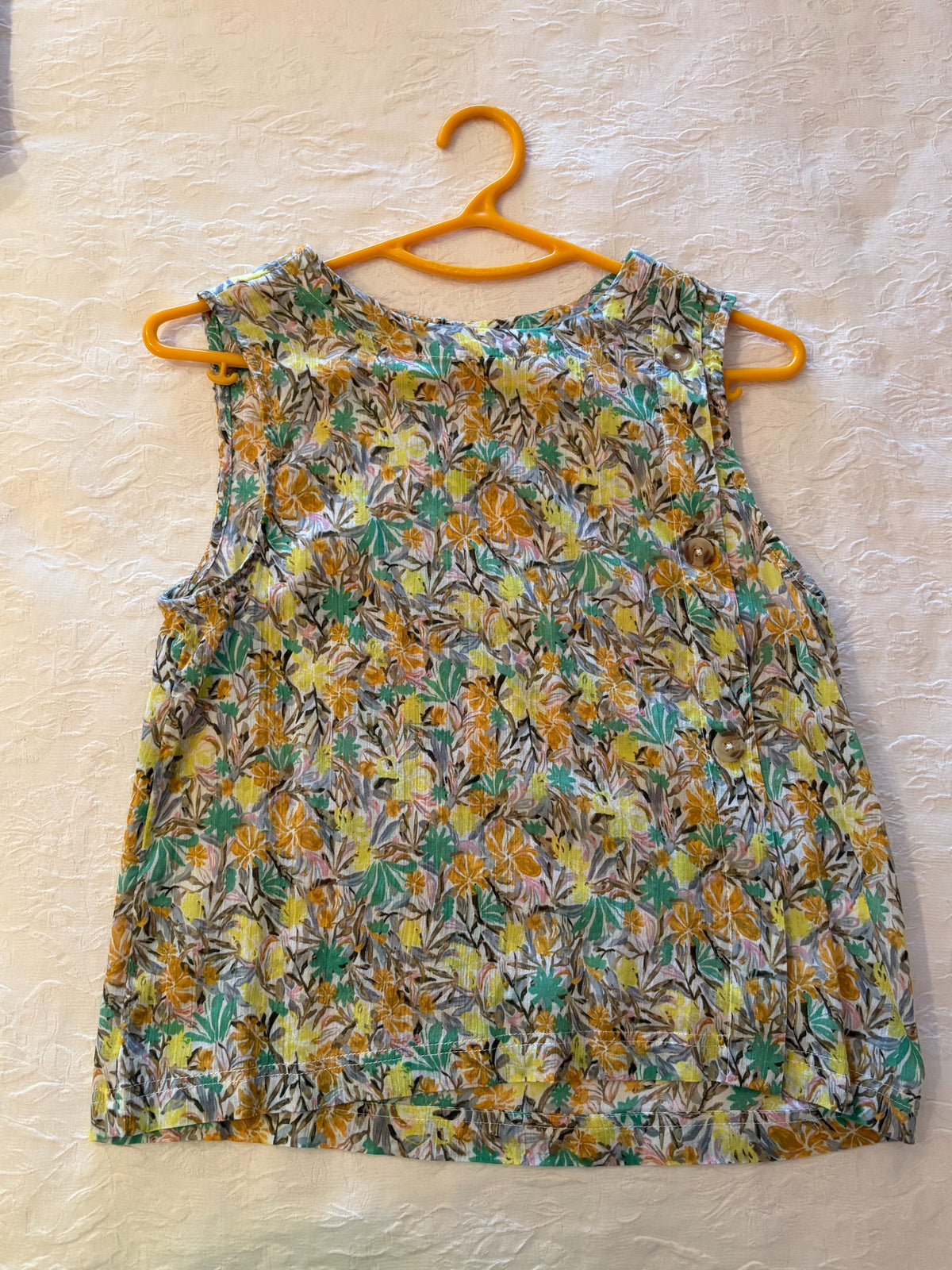 Ensemble blouse et pantalon à fleurs