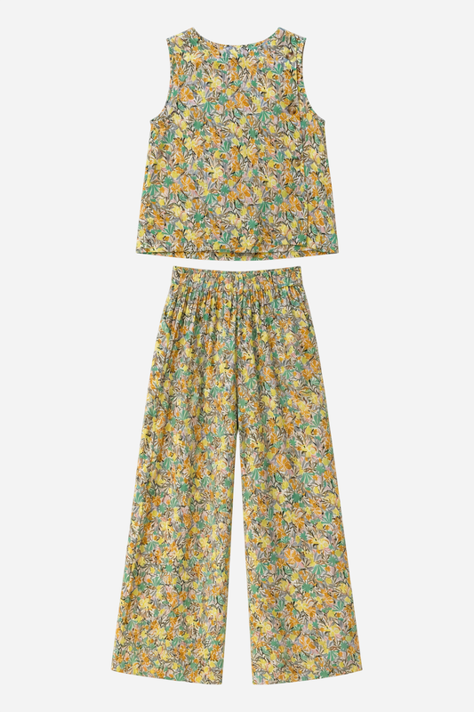 Floral blouse and trousers set