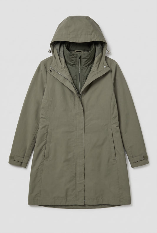 Khaki trench coat