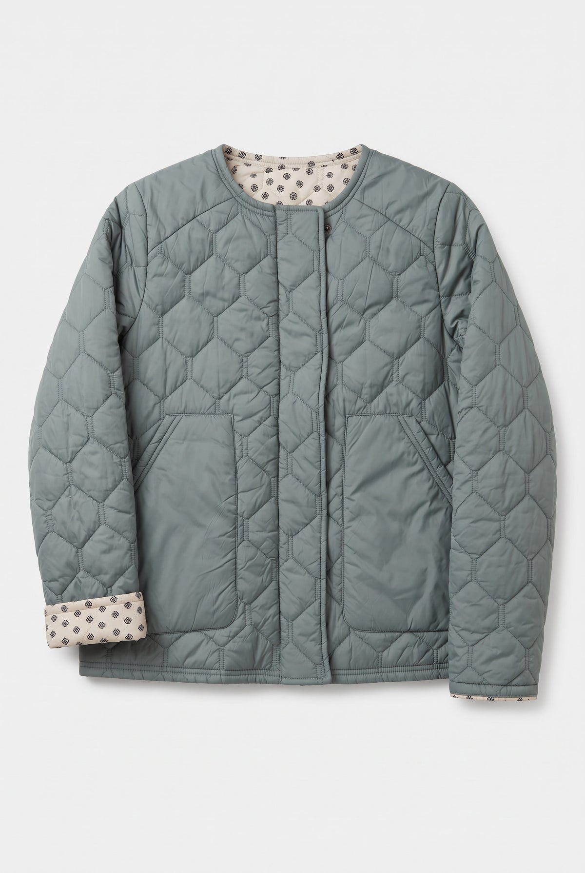 Chaqueta acolchada reversible azul