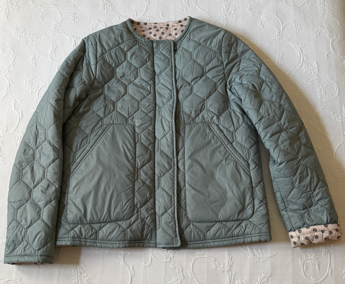 Chaqueta acolchada reversible azul