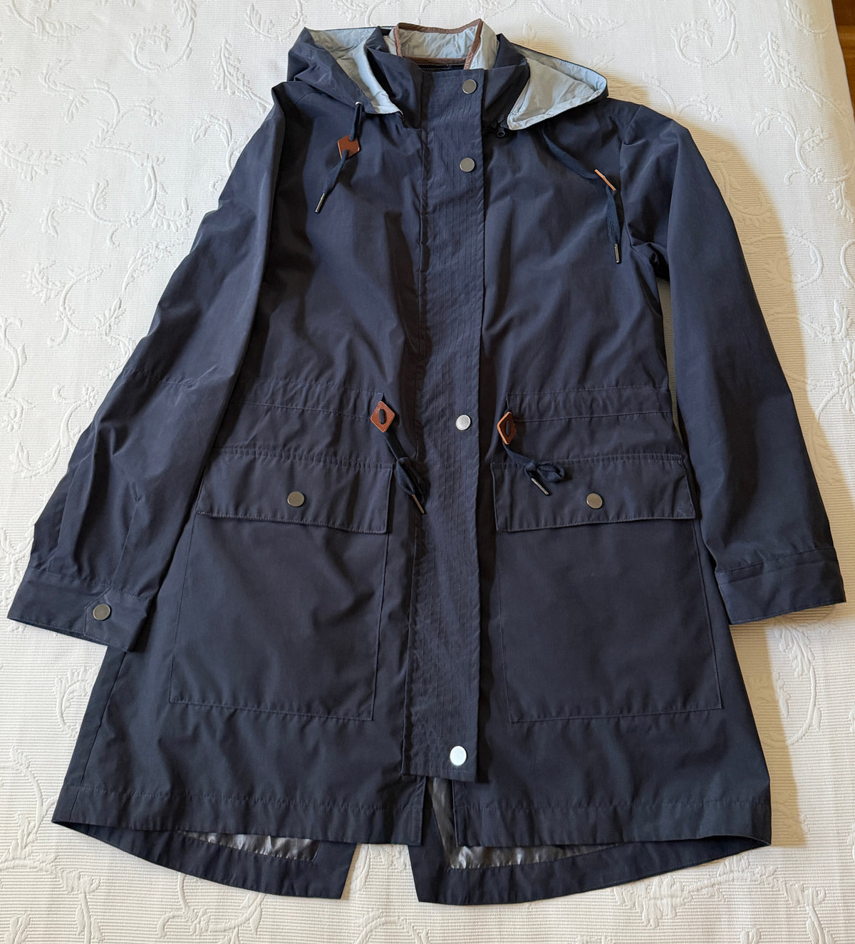 Gabardina con chaleco desmontable azul