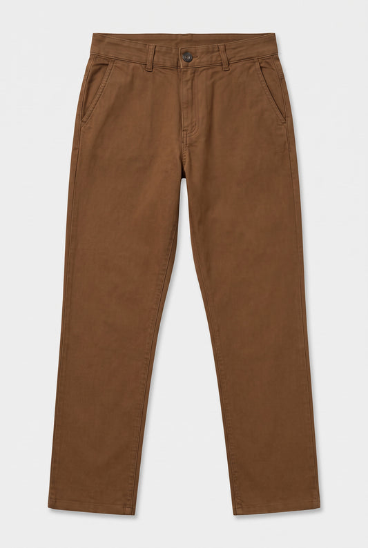 Pantalon chino Lucas tabac