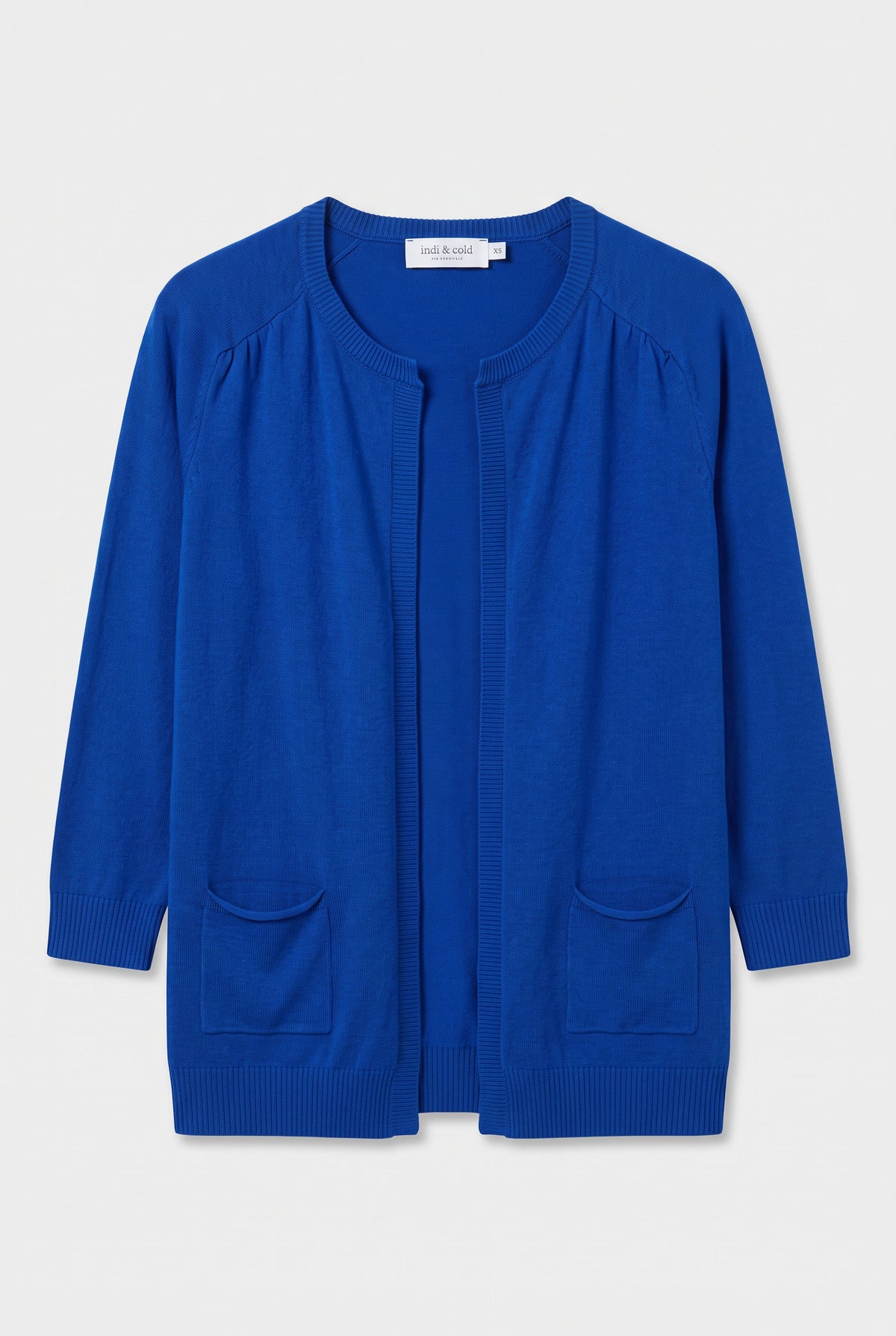 Light blue summer jacket with three-quarter sleeves