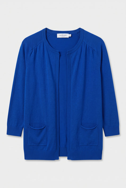 Chaqueta fina verano azul manga francesa