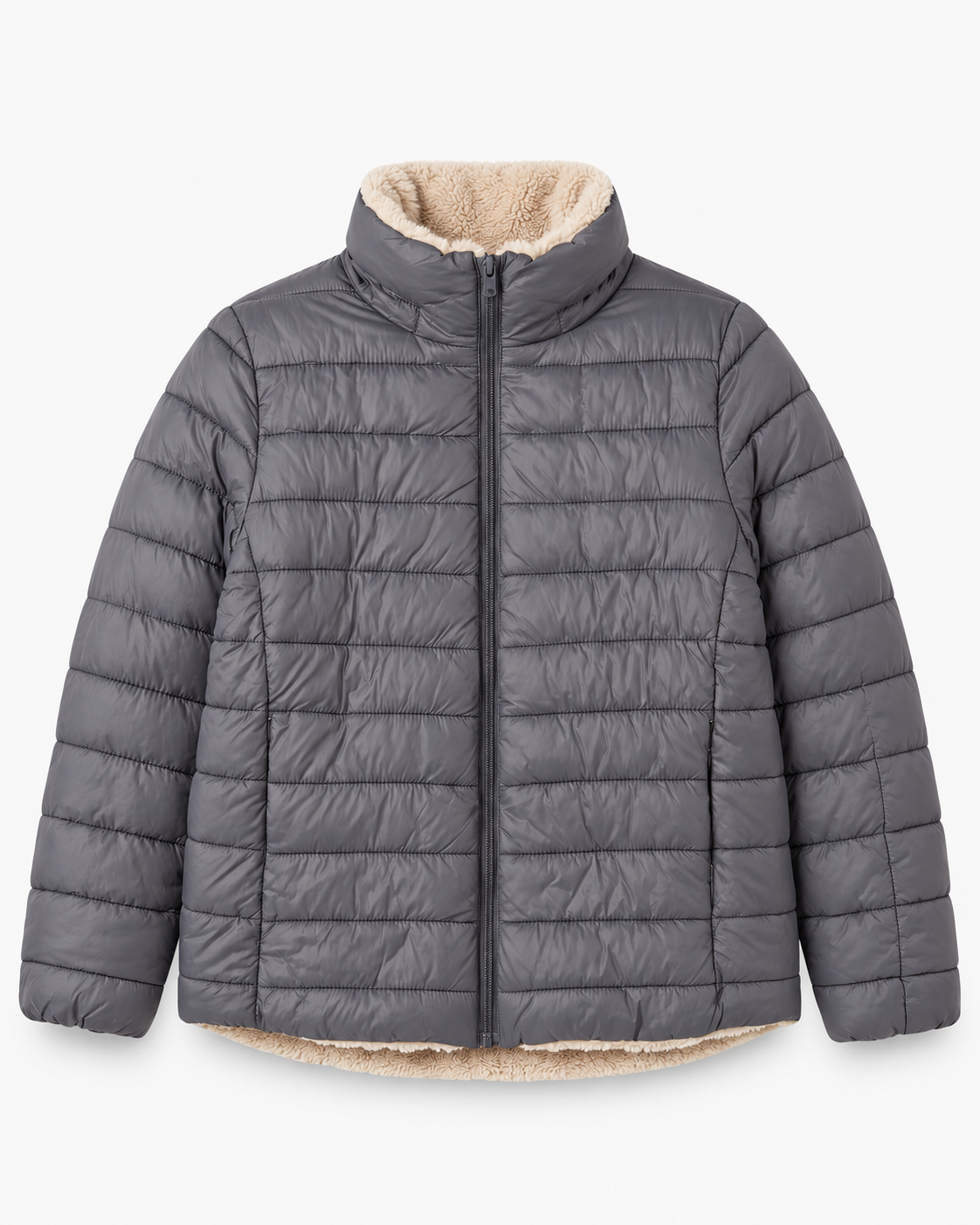 Chaqueton azul acero reversible pelo
