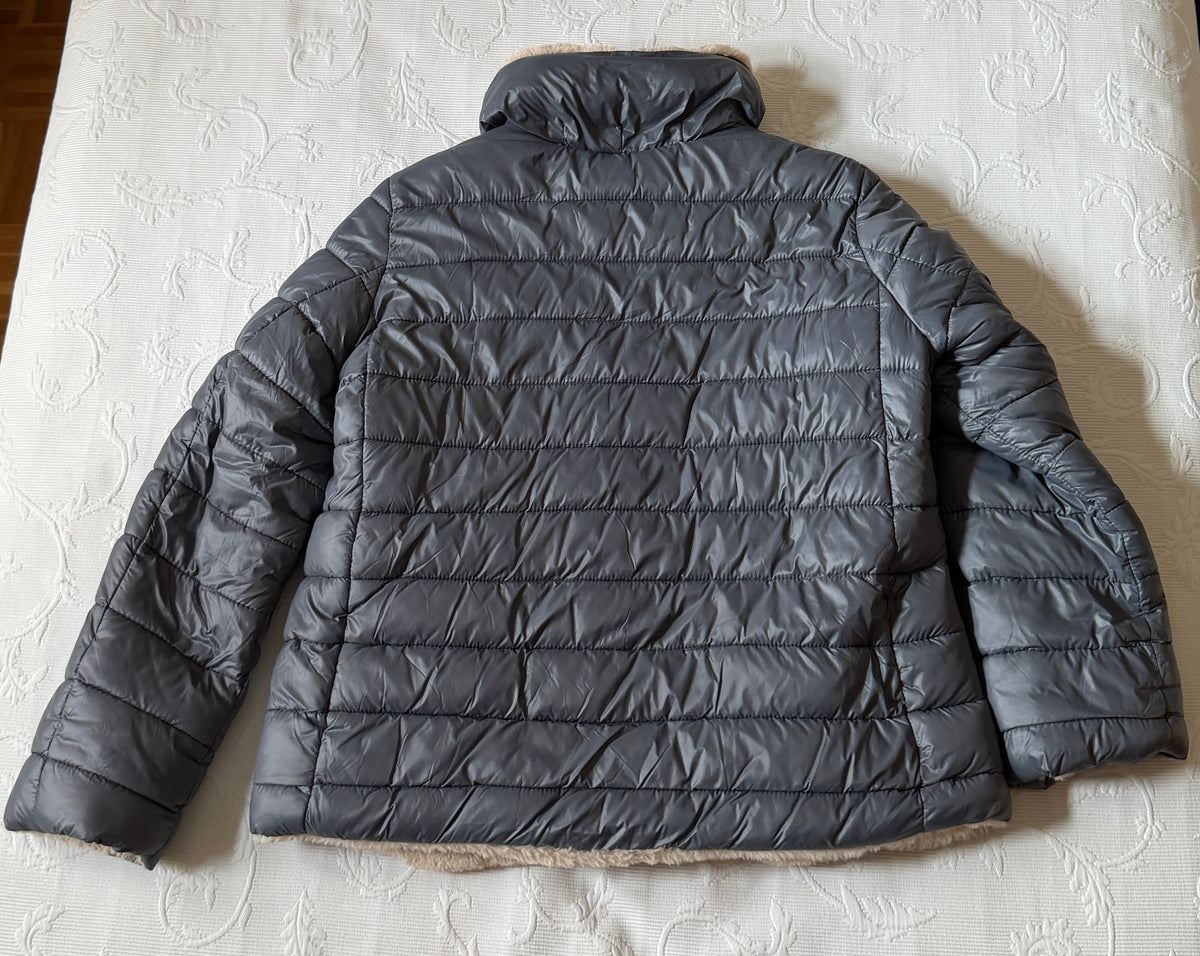 Chaqueton azul acero reversible pelo
