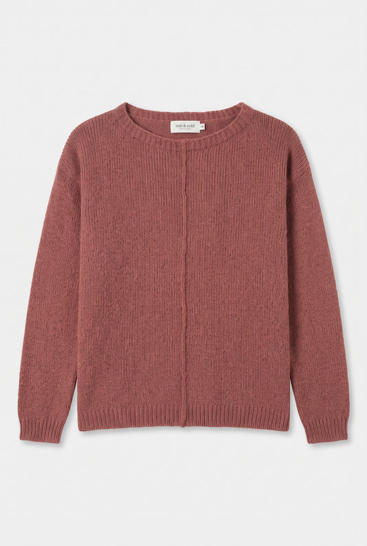 Jersey mohair rosa empolvado
