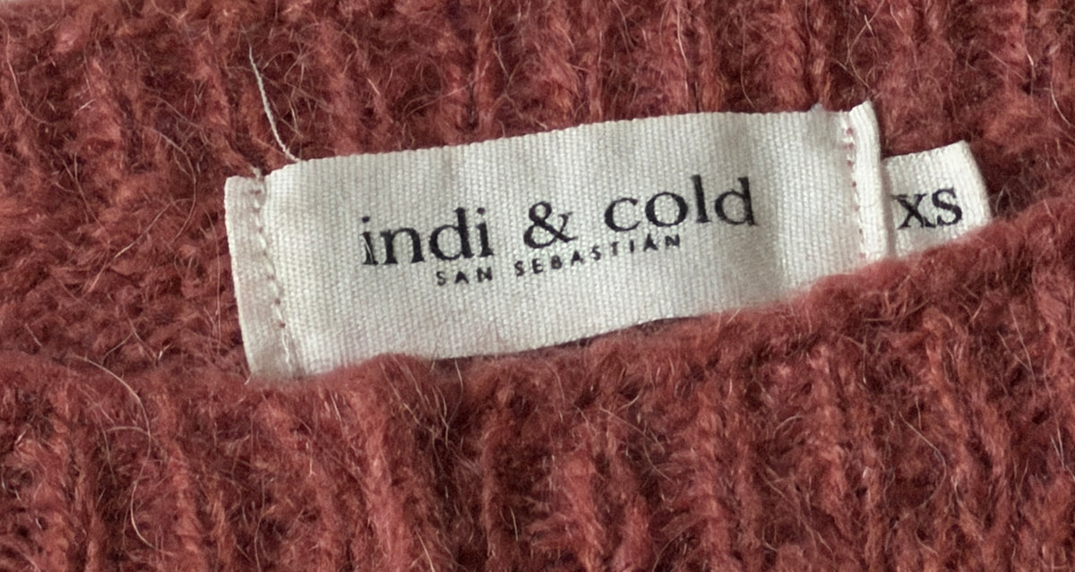 Jersey mohair rosa empolvado