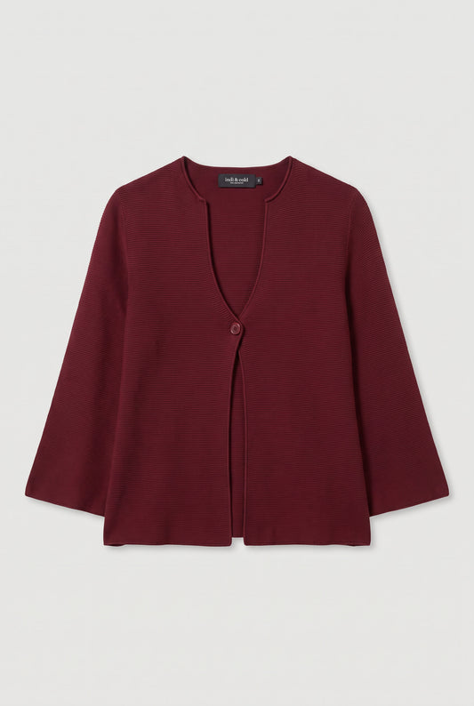 Chaqueta granate manga francesa