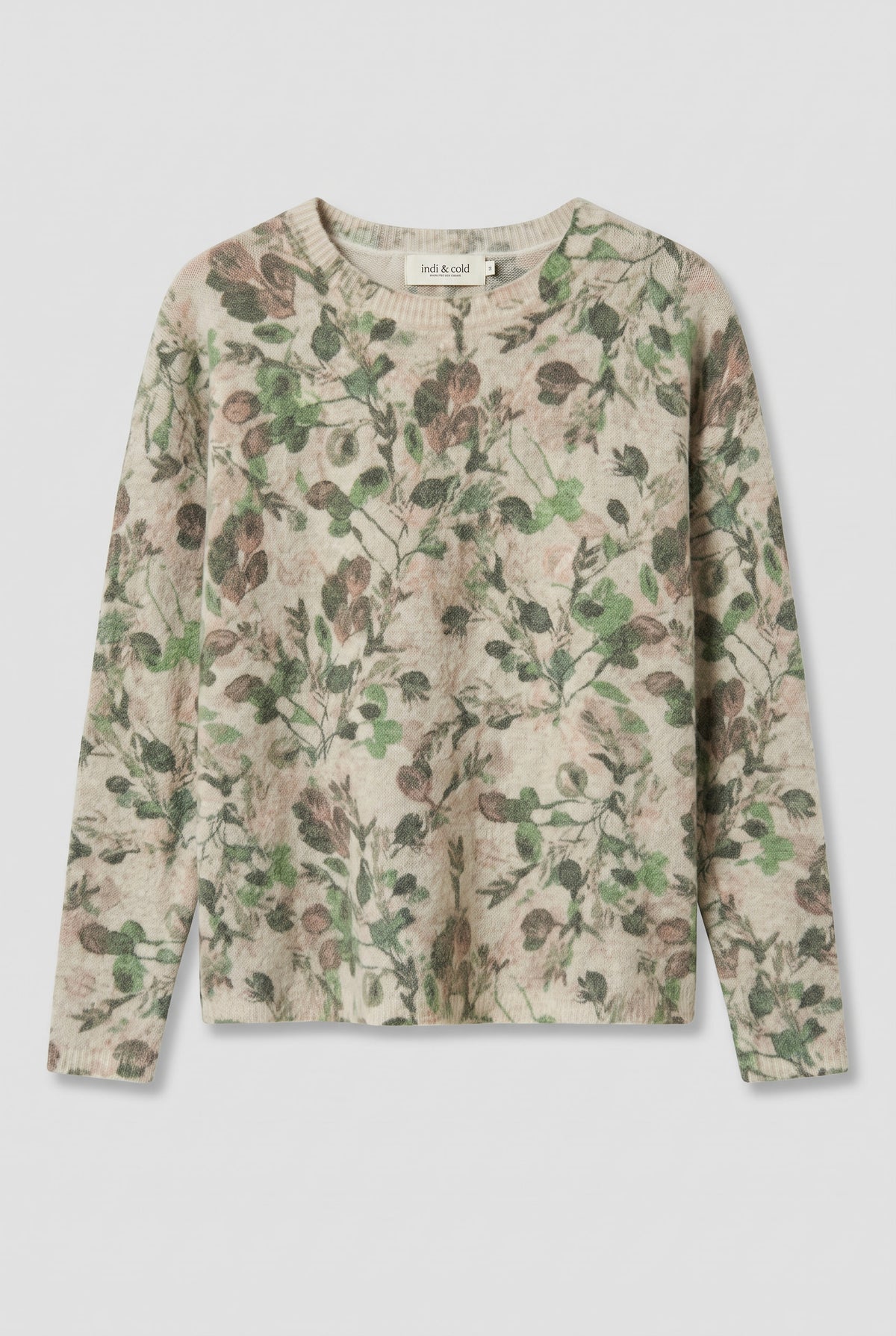 Jersey de mezcla de lana con estampado floral