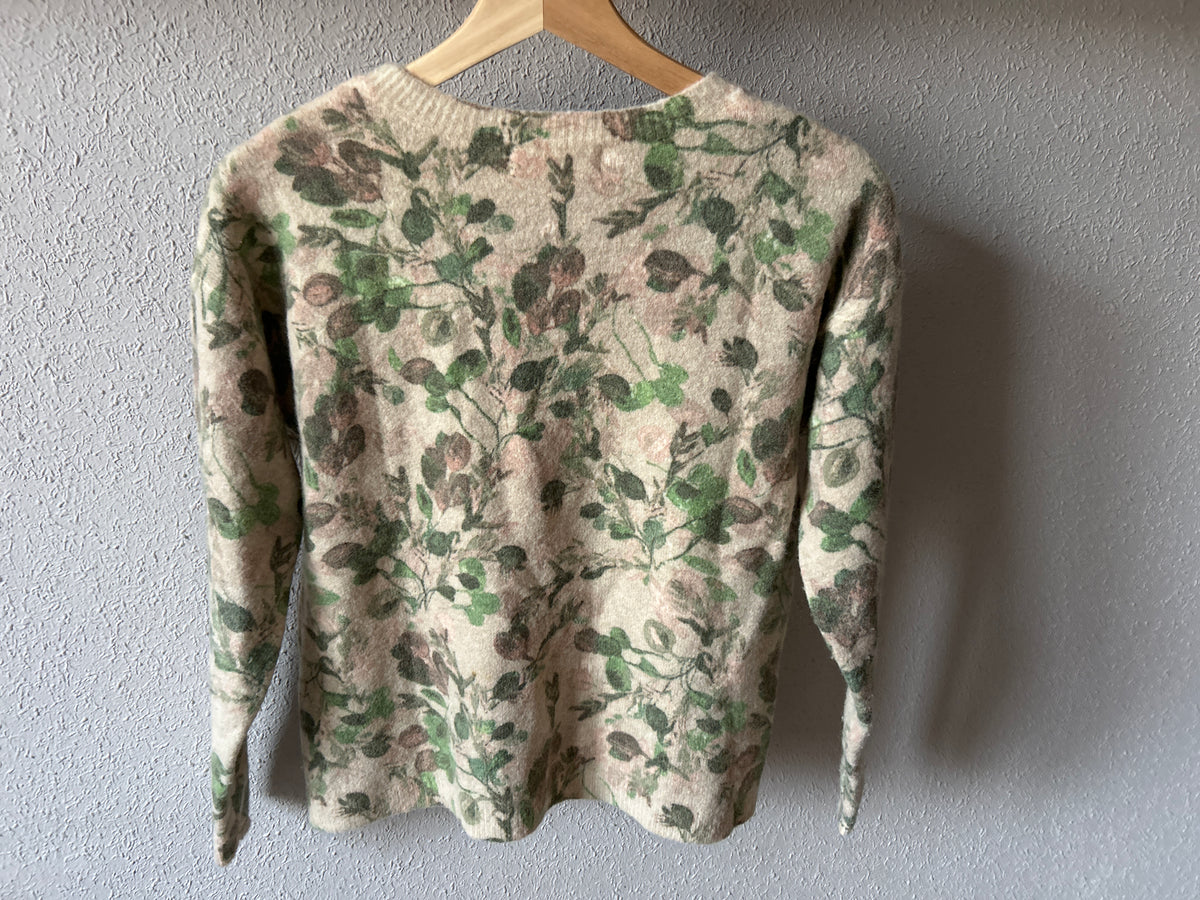 Jersey de mezcla de lana con estampado floral