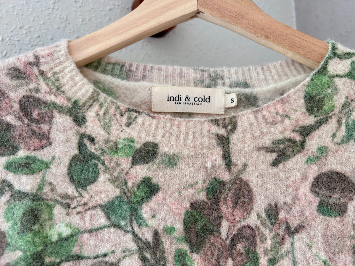 Jersey de mezcla de lana con estampado floral