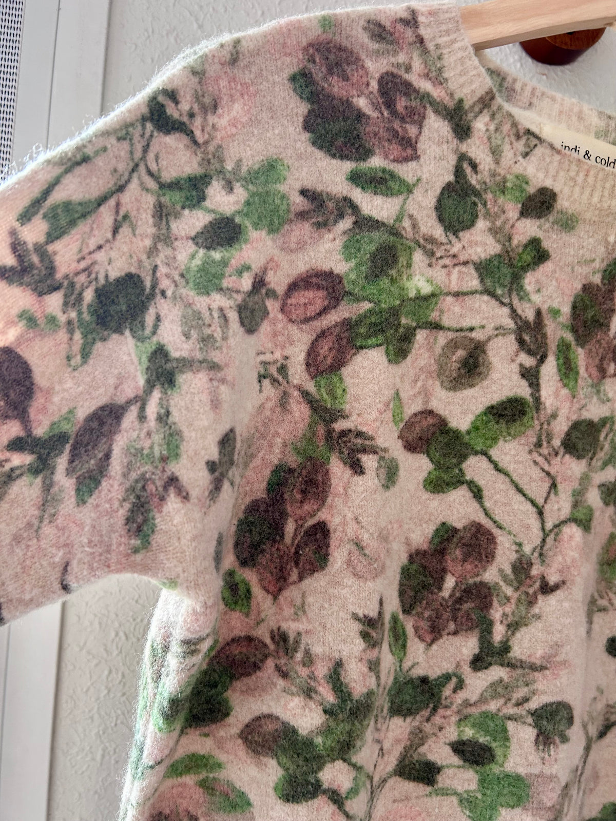 Jersey de mezcla de lana con estampado floral