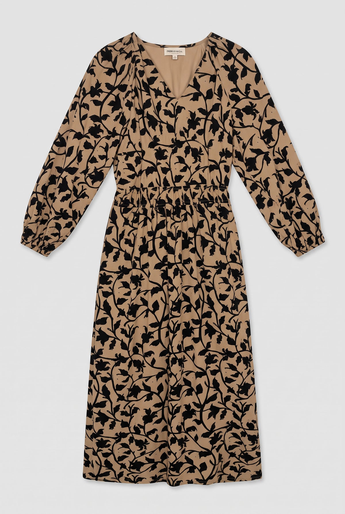 Vestido midi viscosa