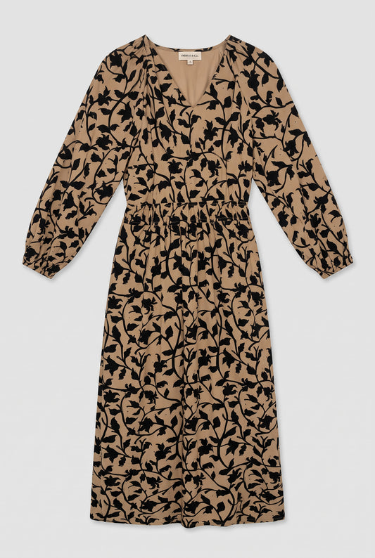 Vestido midi viscosa