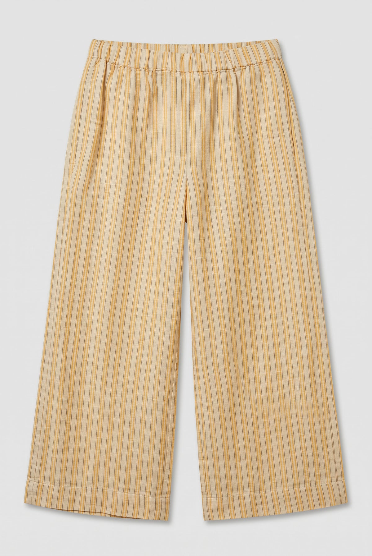 Striped linen trousers