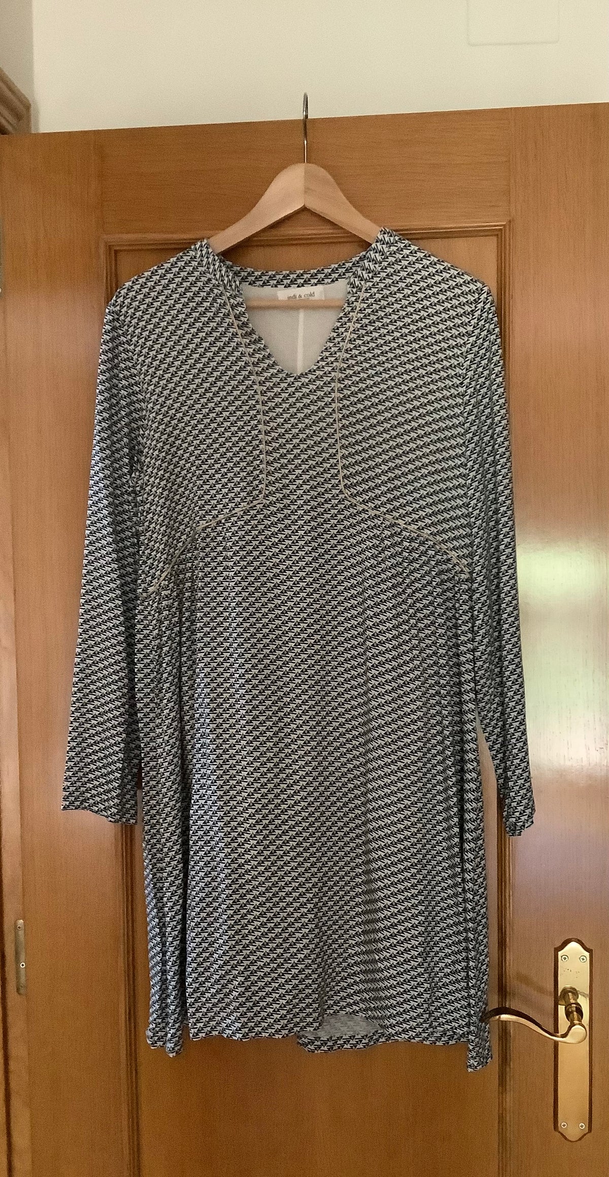 Vestido estampado barcos manga larga