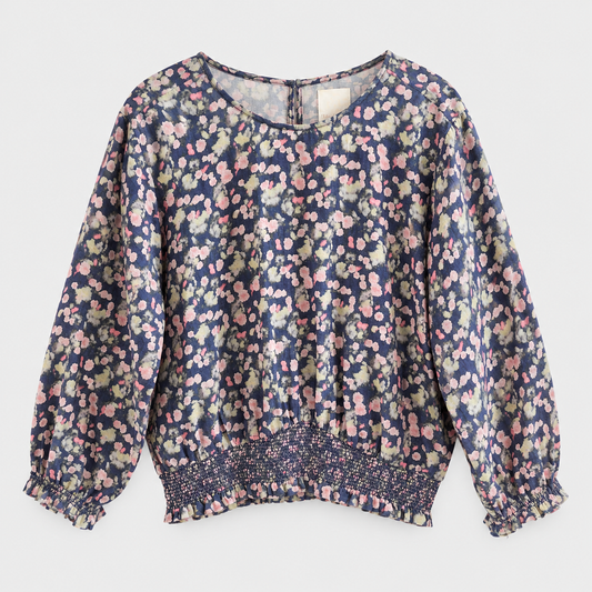 Blouse à taille smockée