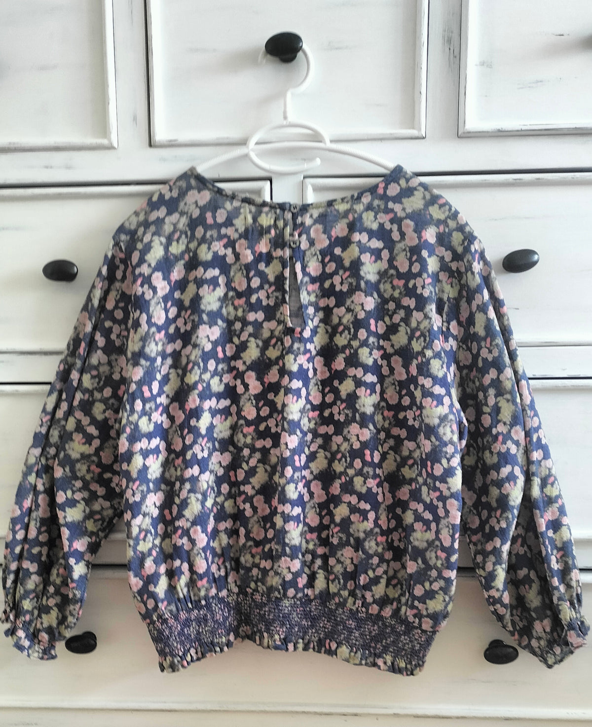 Blusa con cintura con elástico smock