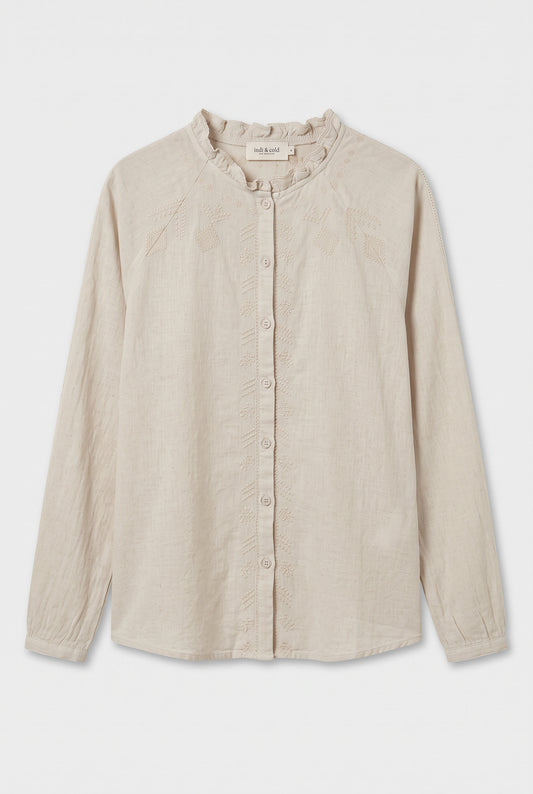 Off-white embroidered shirt