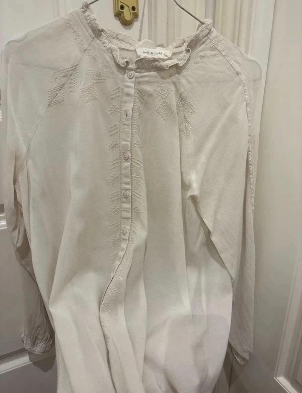 Off-white embroidered shirt