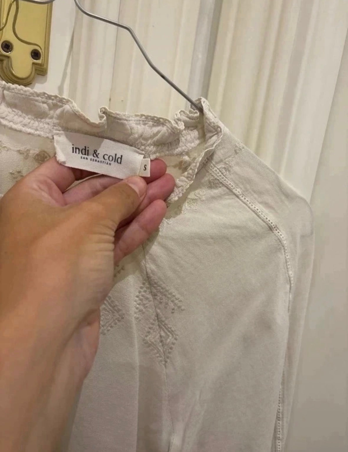 Off-white embroidered shirt