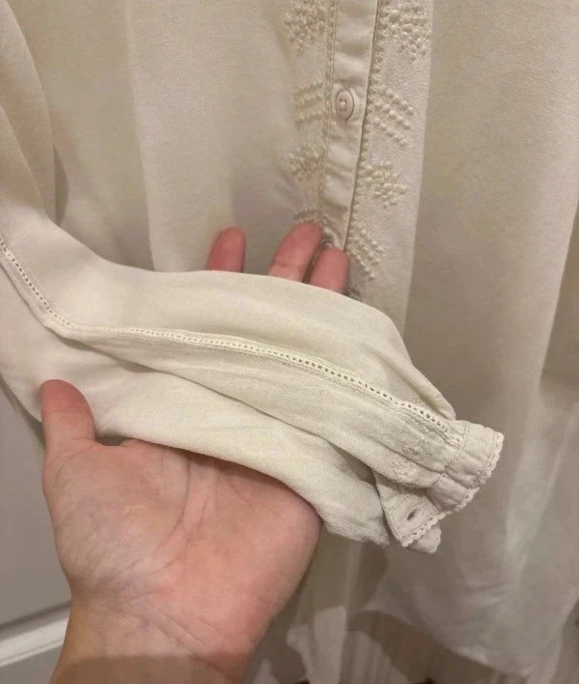 Off-white embroidered shirt
