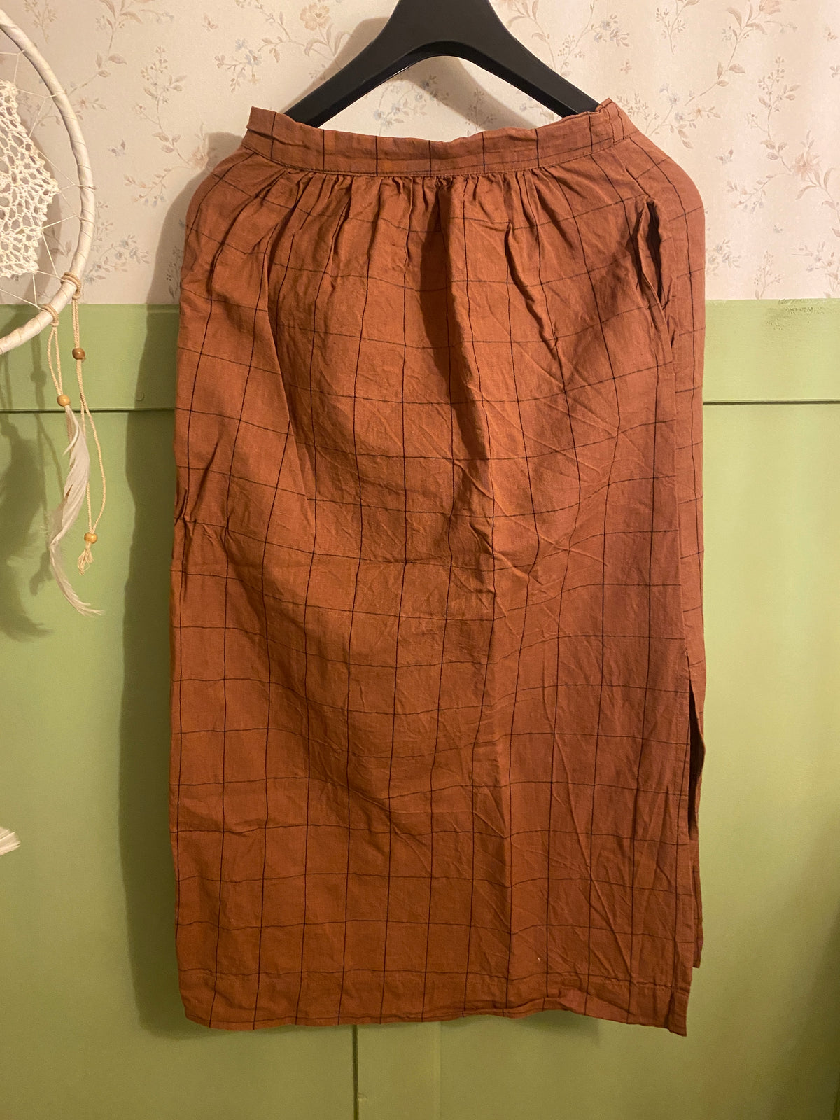 Checked skirt