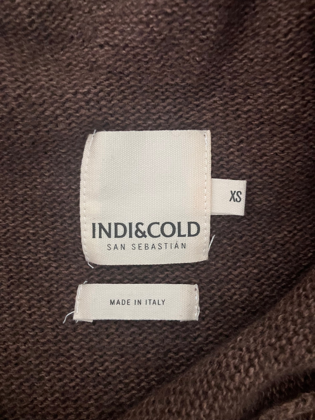 Pull en maille sport à capuche marron