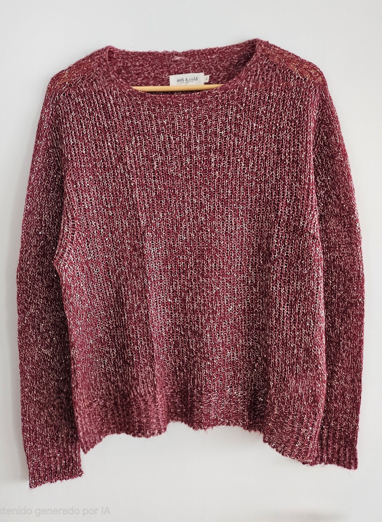 Shiny burgundy jumper - Perfect for events