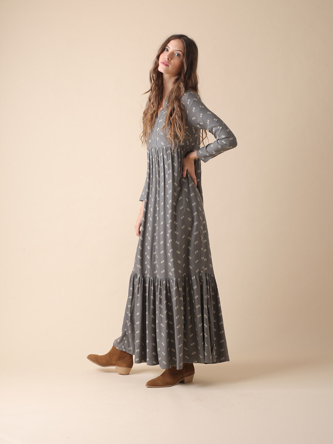 VESTIDO JANE EN VISCOSA ESTAMPADA